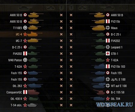 Мод на цветные иконки танков для World of tanks 0.9.15.1 WOT